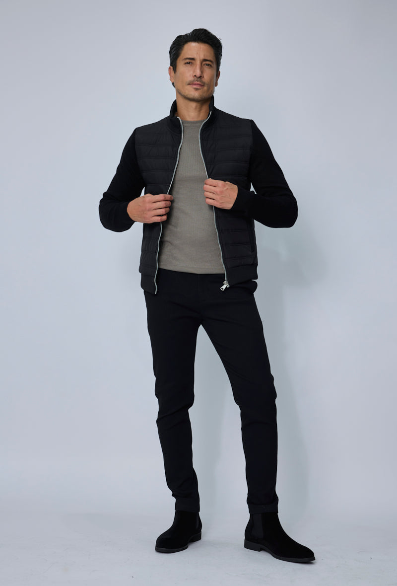 Veste hybrid matelassée zippée