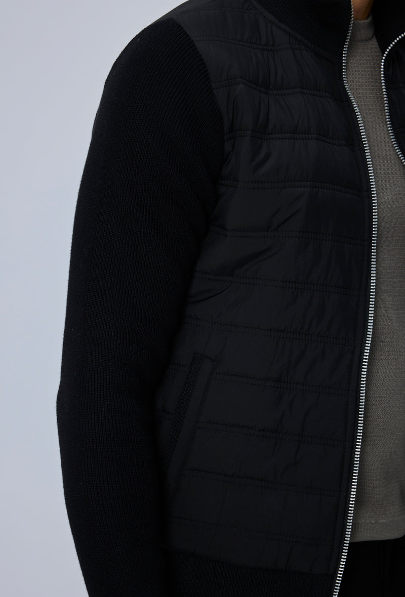 Veste hybrid matelassée zippée