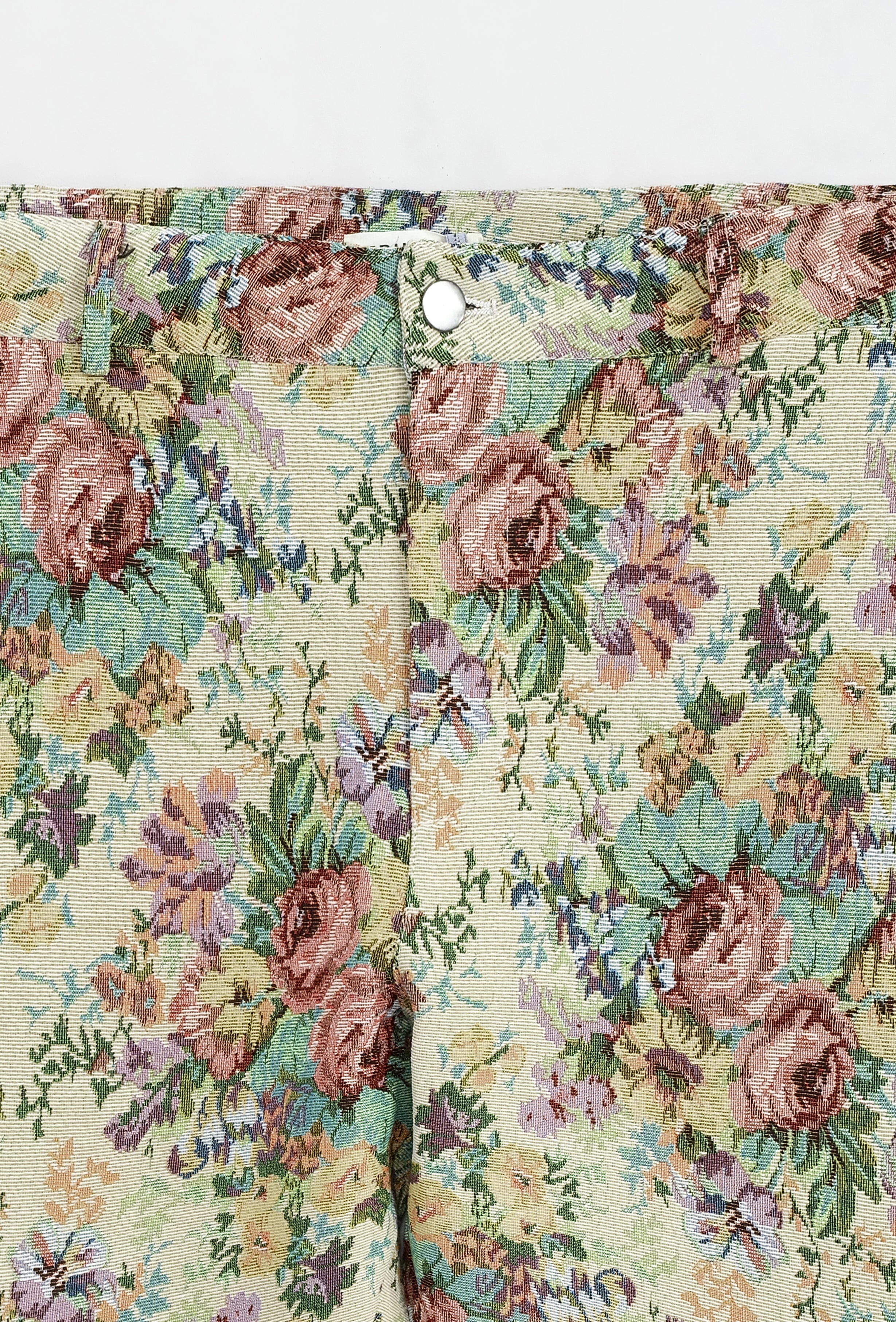 Pantalon fleuri effet broderie