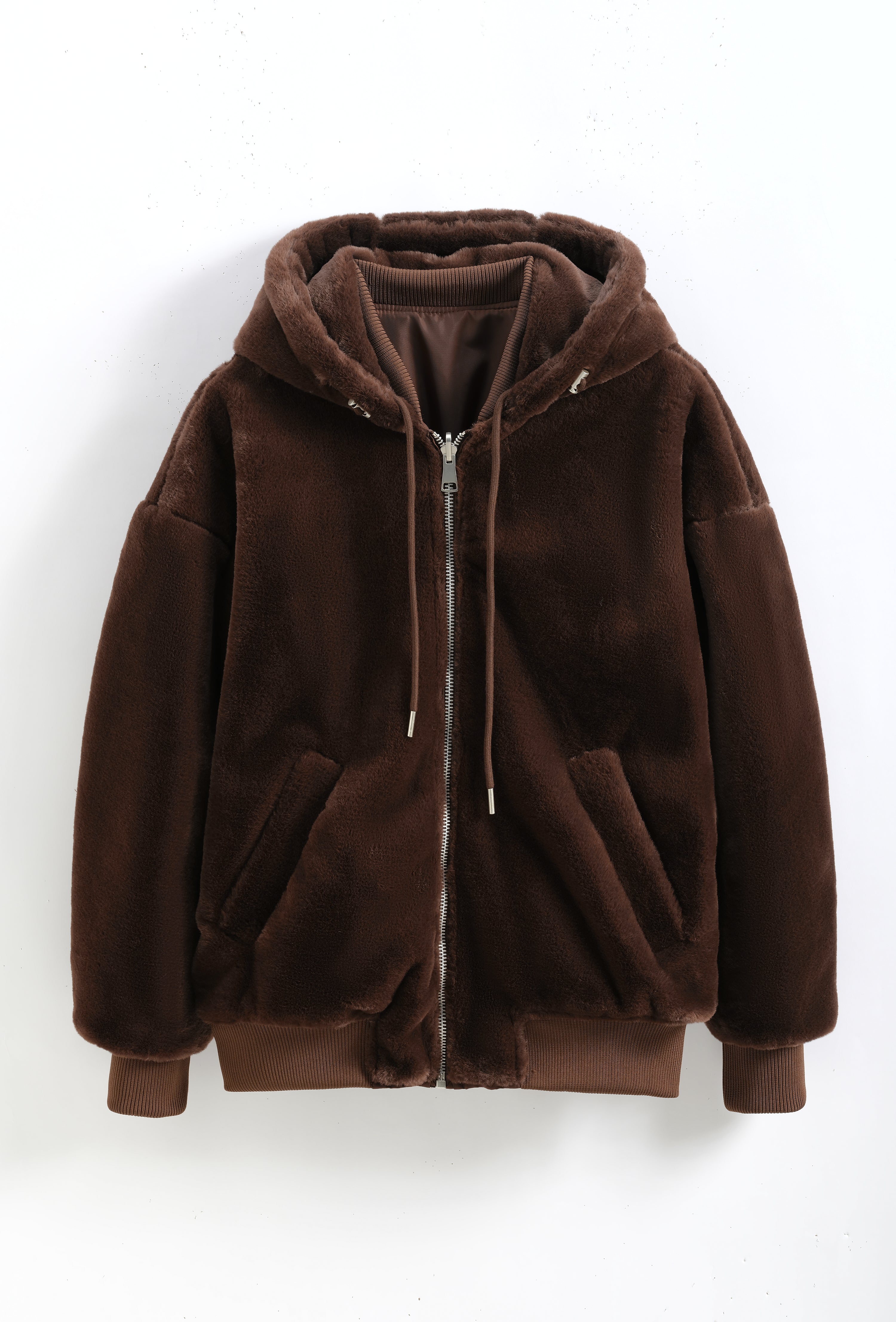 Veste capuche zippée hiver