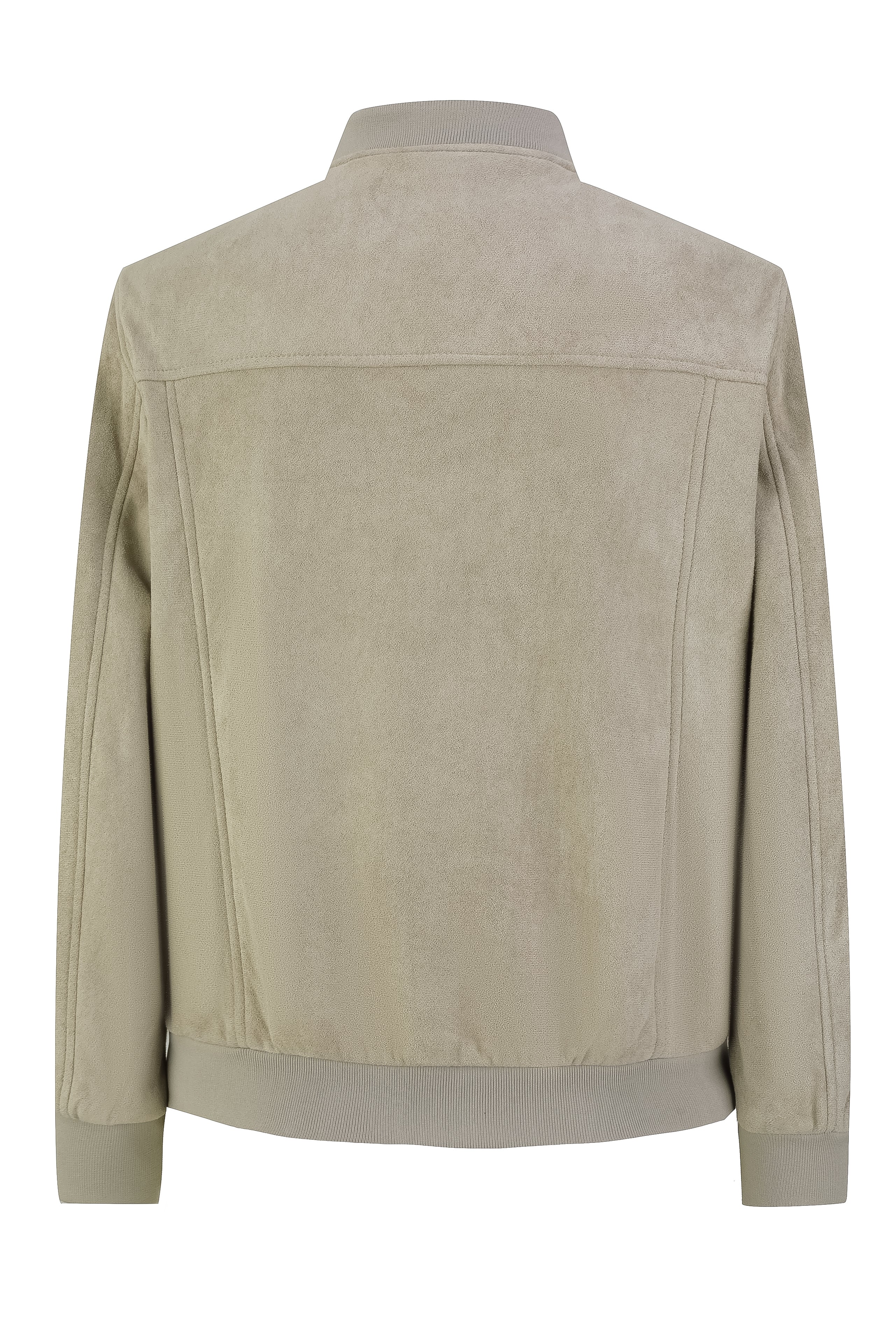 Plain faux suede jacket