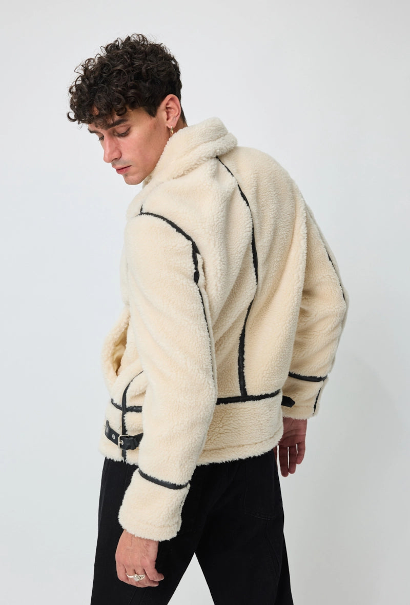 Veste bombardier en moumoute