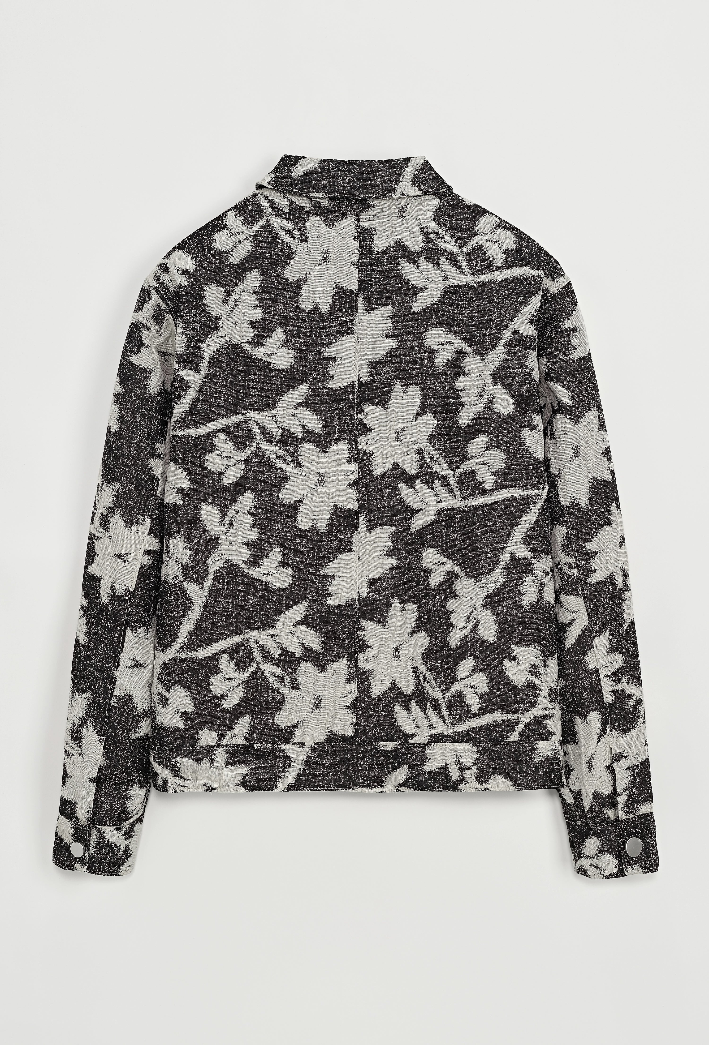 Ensemble veste pantalon à motif feuillage