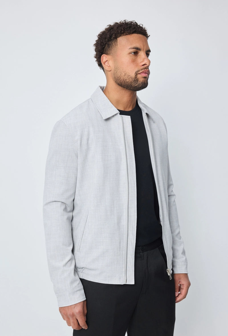 Veste unie sans capuche zippée