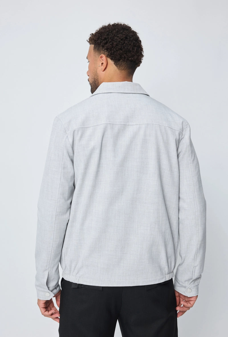 Veste unie sans capuche zippée