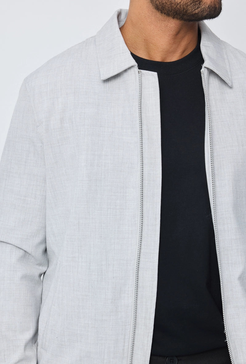 Veste unie sans capuche zippée
