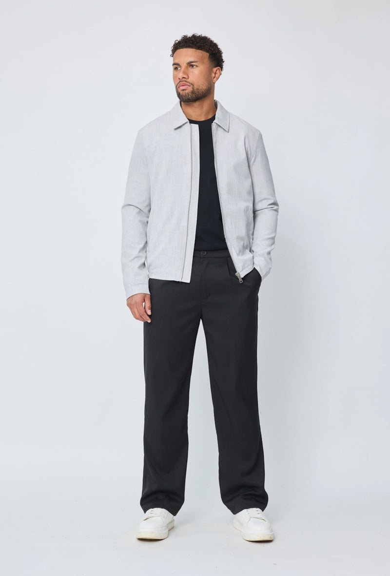 Veste unie sans capuche zippée