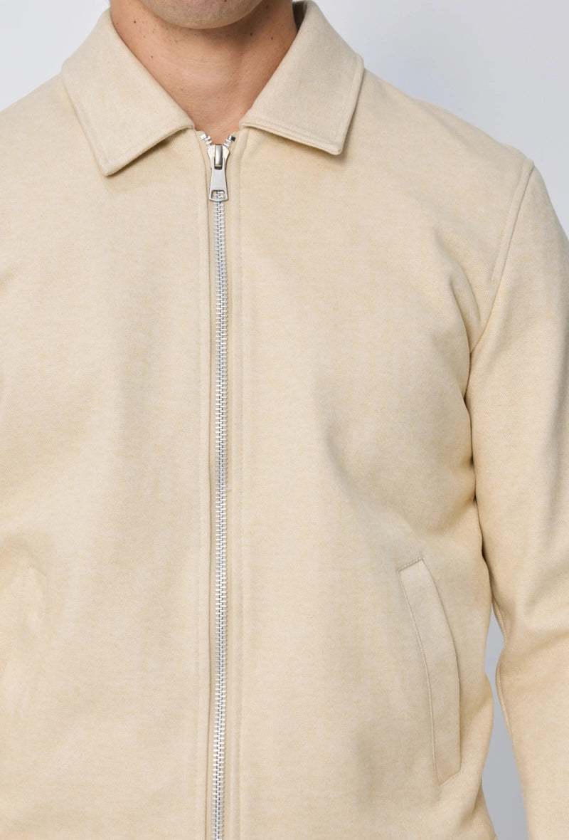 Veste mi-saison zippée col chemise