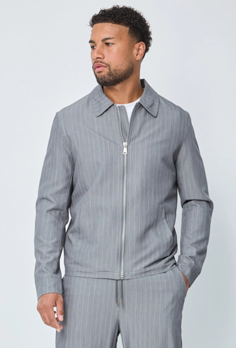 Veste zippée à rayures