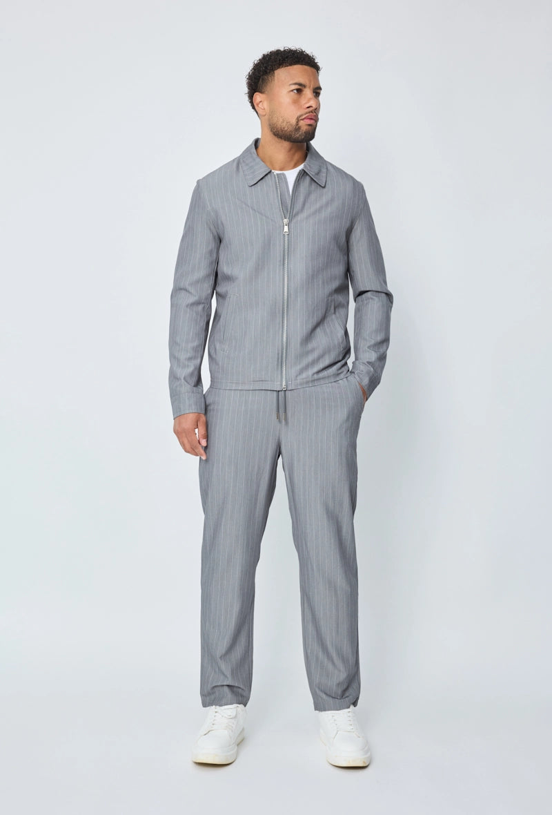 Veste zippée à rayures