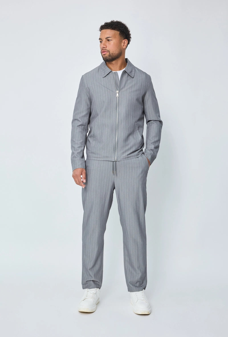 Veste zippée à rayures