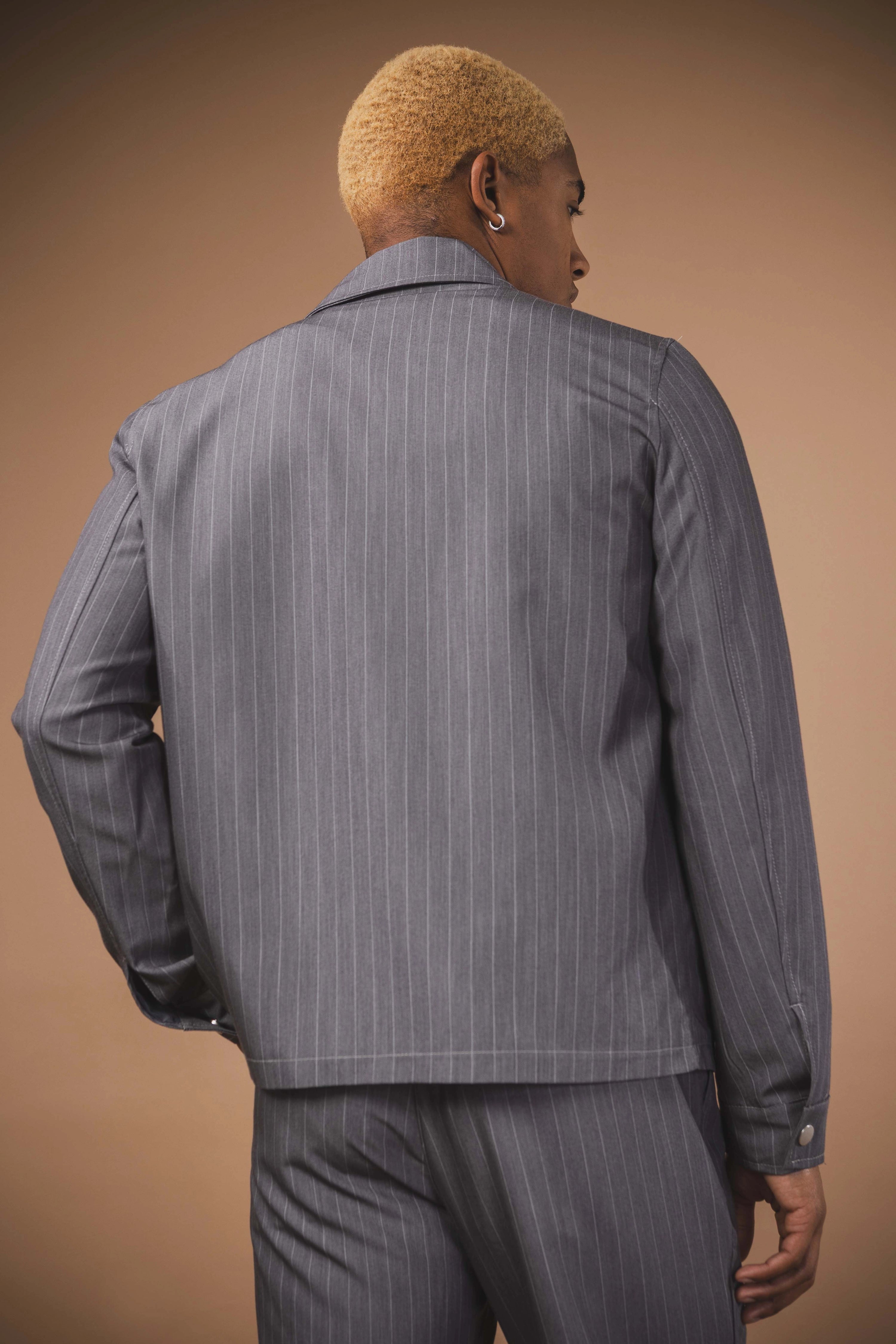 Veste zippée à rayures