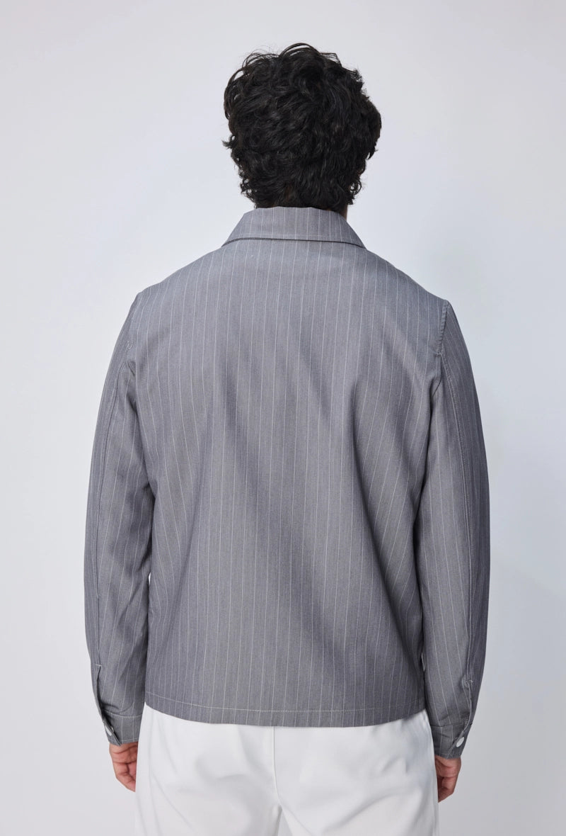 Veste zippée à rayures