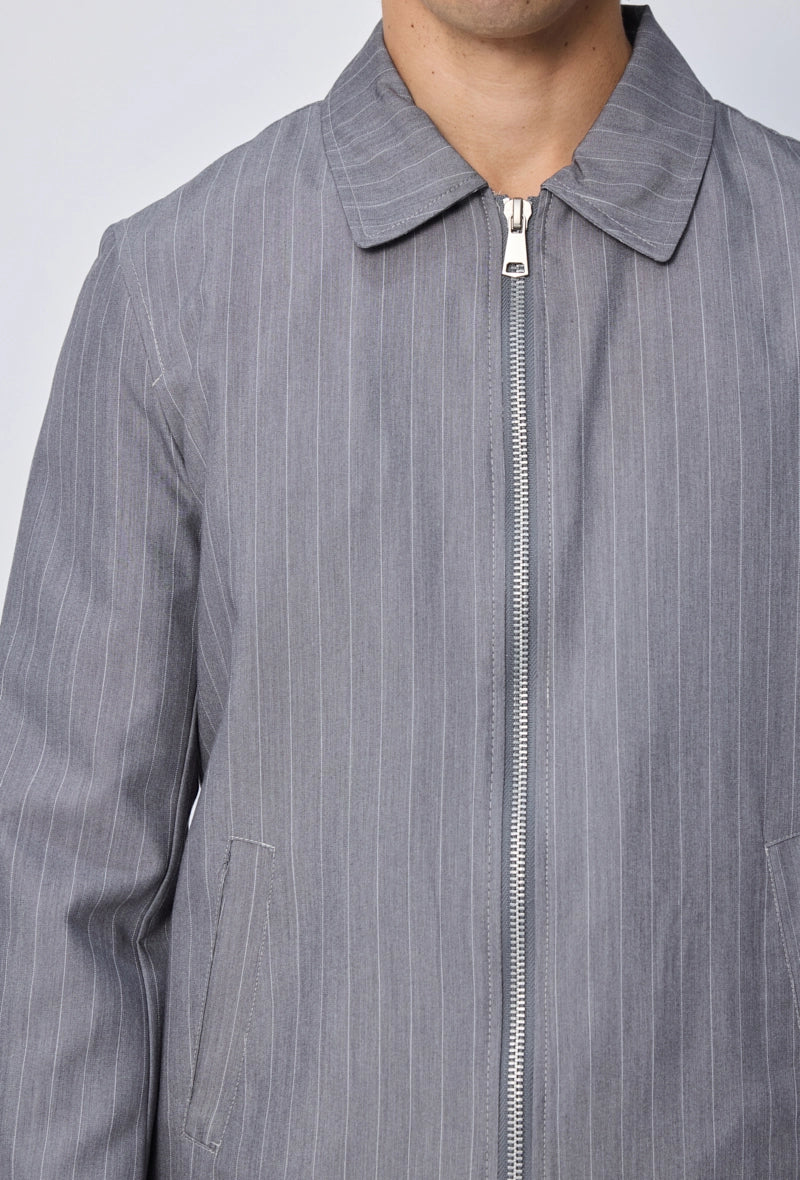 Veste zippée à rayures