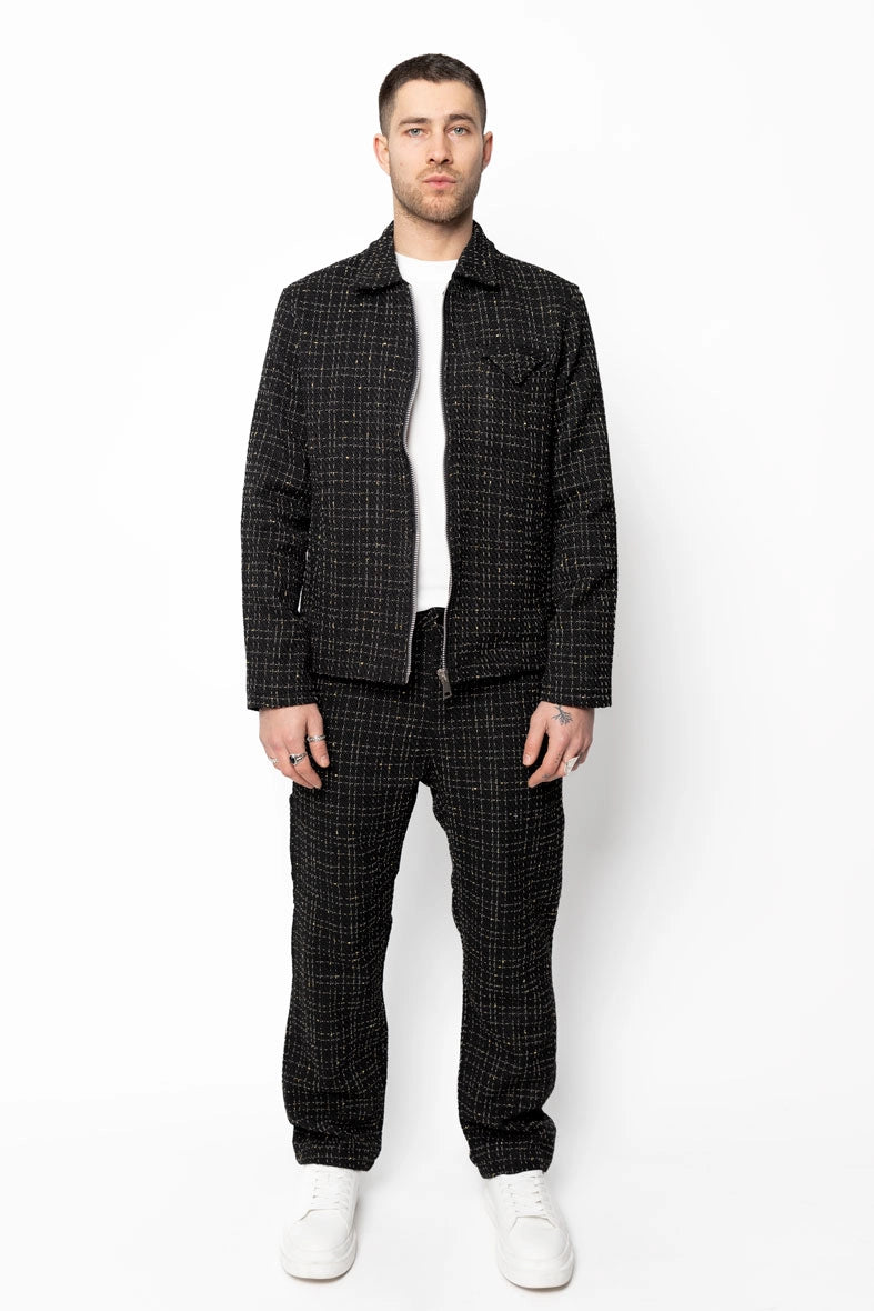 Ensemble pantalon en tissu tricoté avec style court