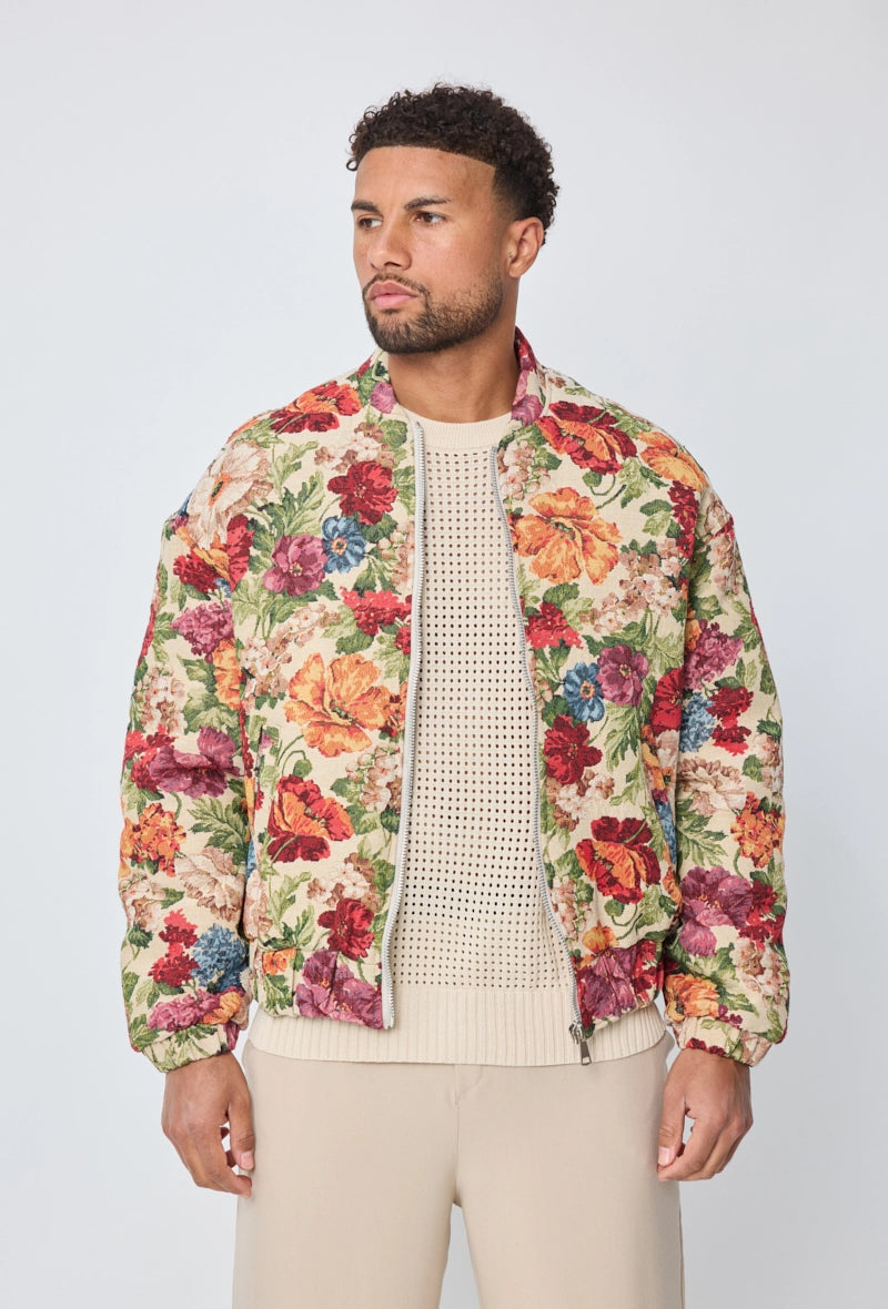 Veste bombers fleurie