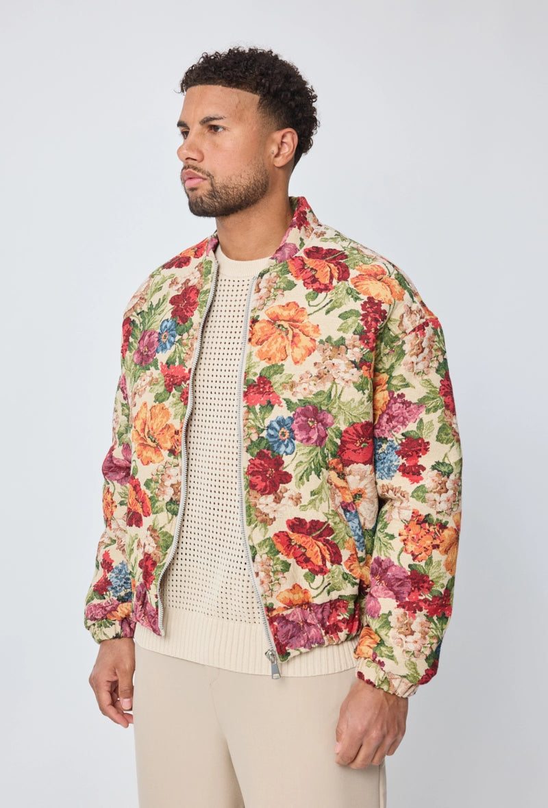 Veste bombers fleurie