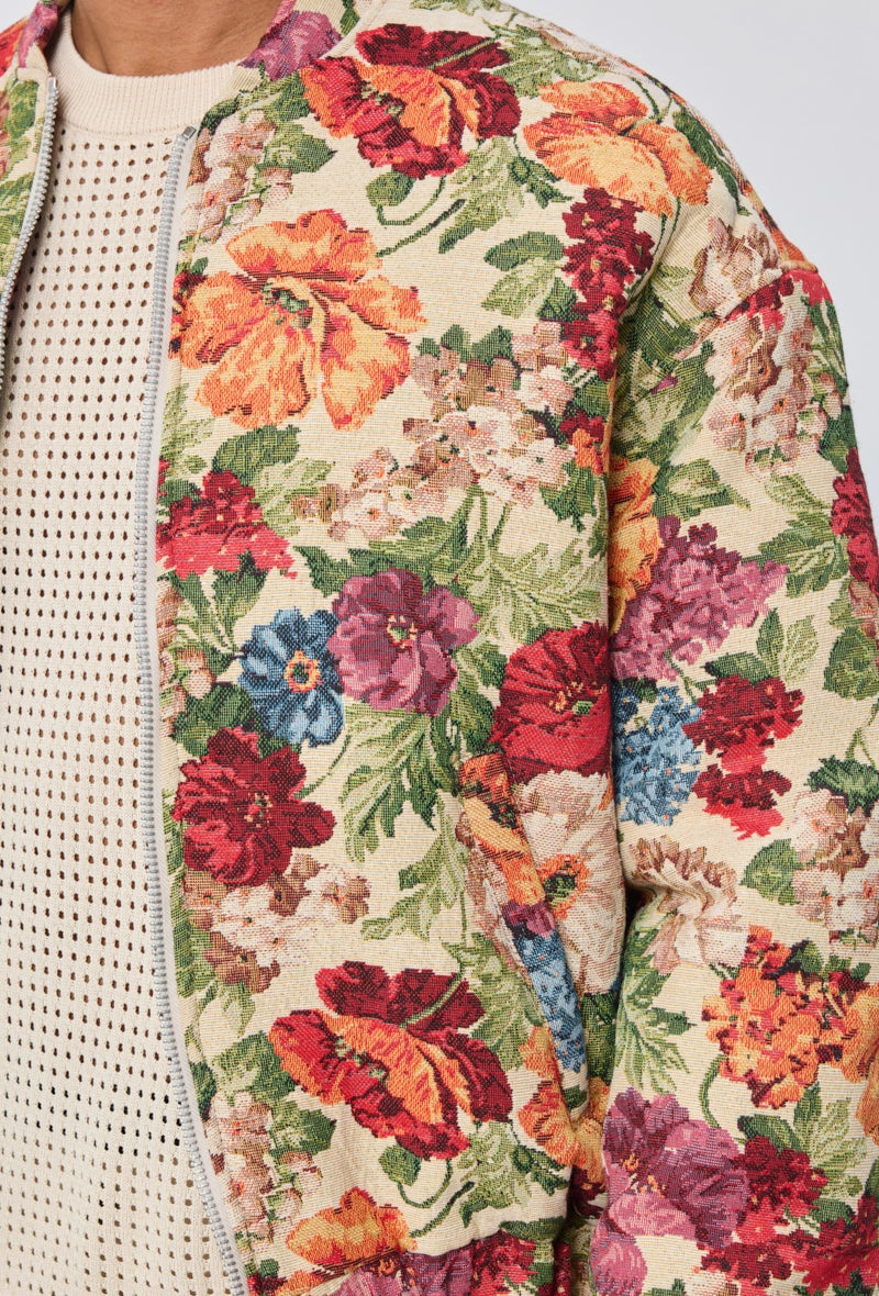 Veste bombers fleurie