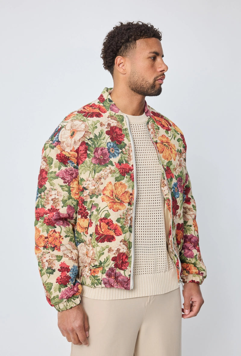 Veste bombers fleurie