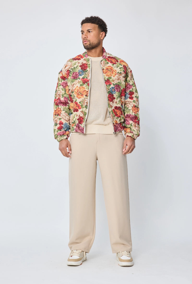 Veste bombers fleurie