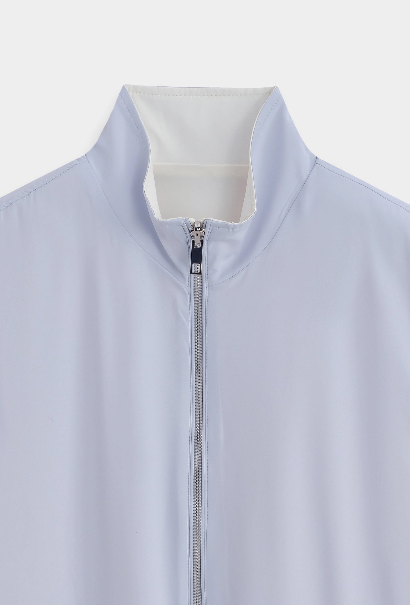 Veste sans manches à zip unie