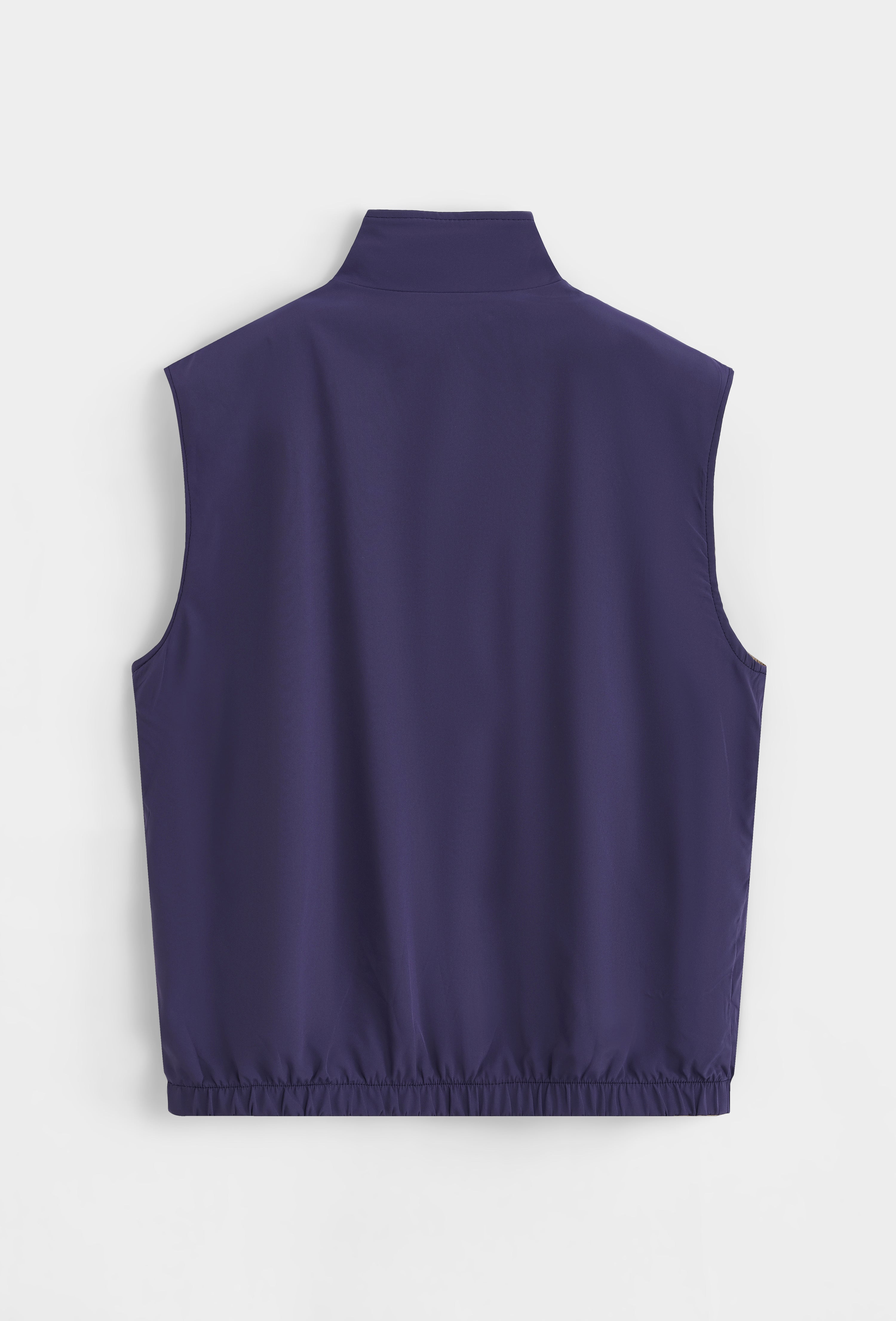 Veste sans manches à zip unie