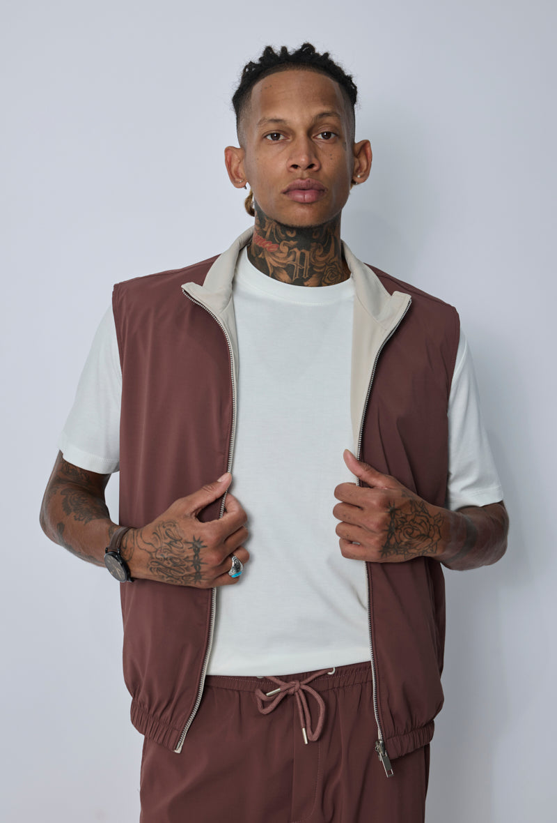 Gilet sans manches zippé