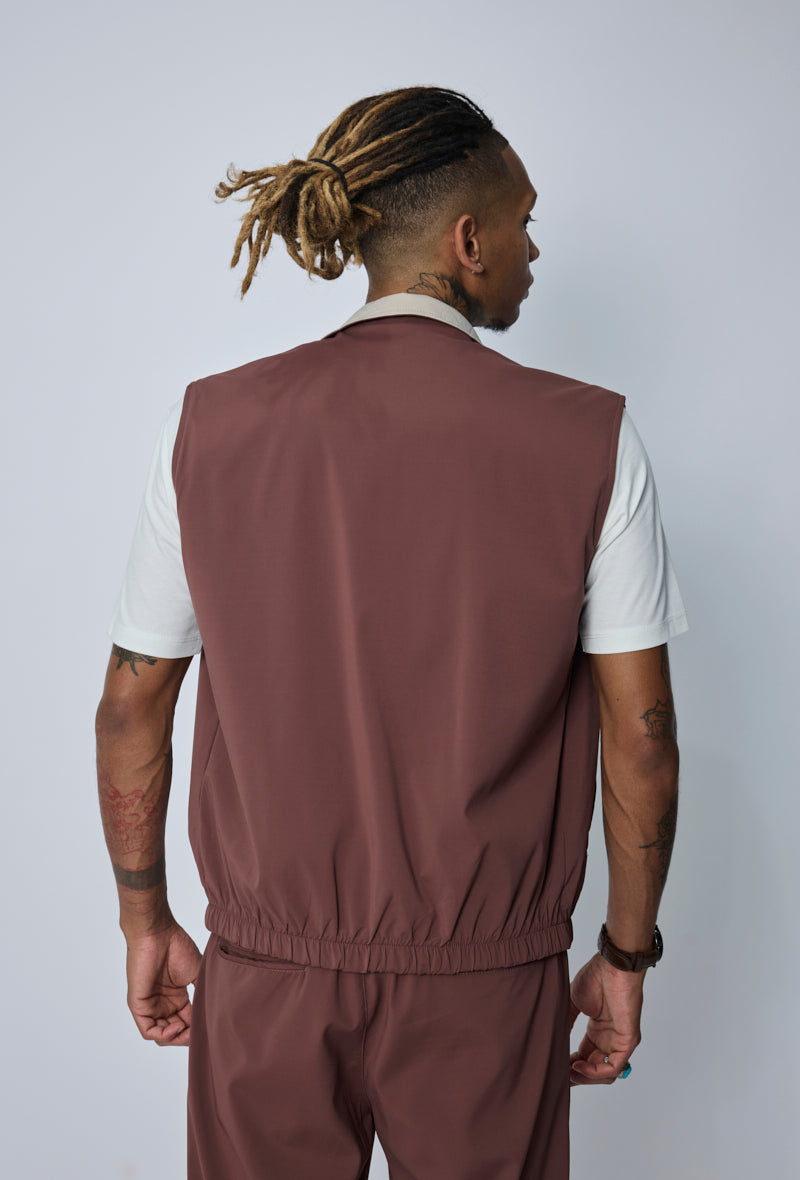 Gilet sans manches zippé
