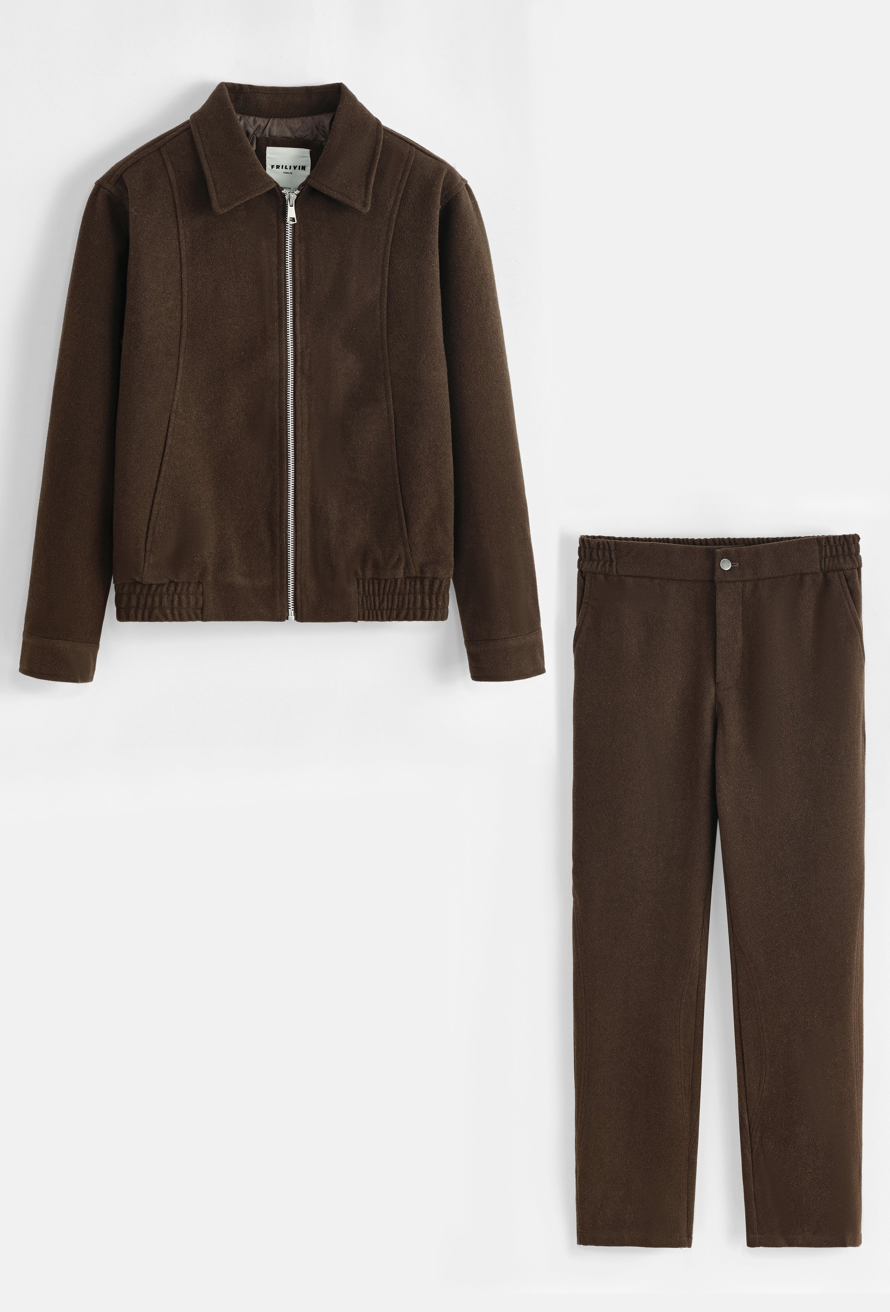 Ensemble veste sans capuche uni