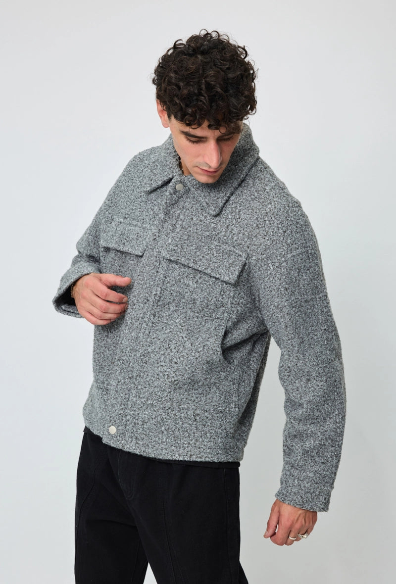 Veste uni sans capuche