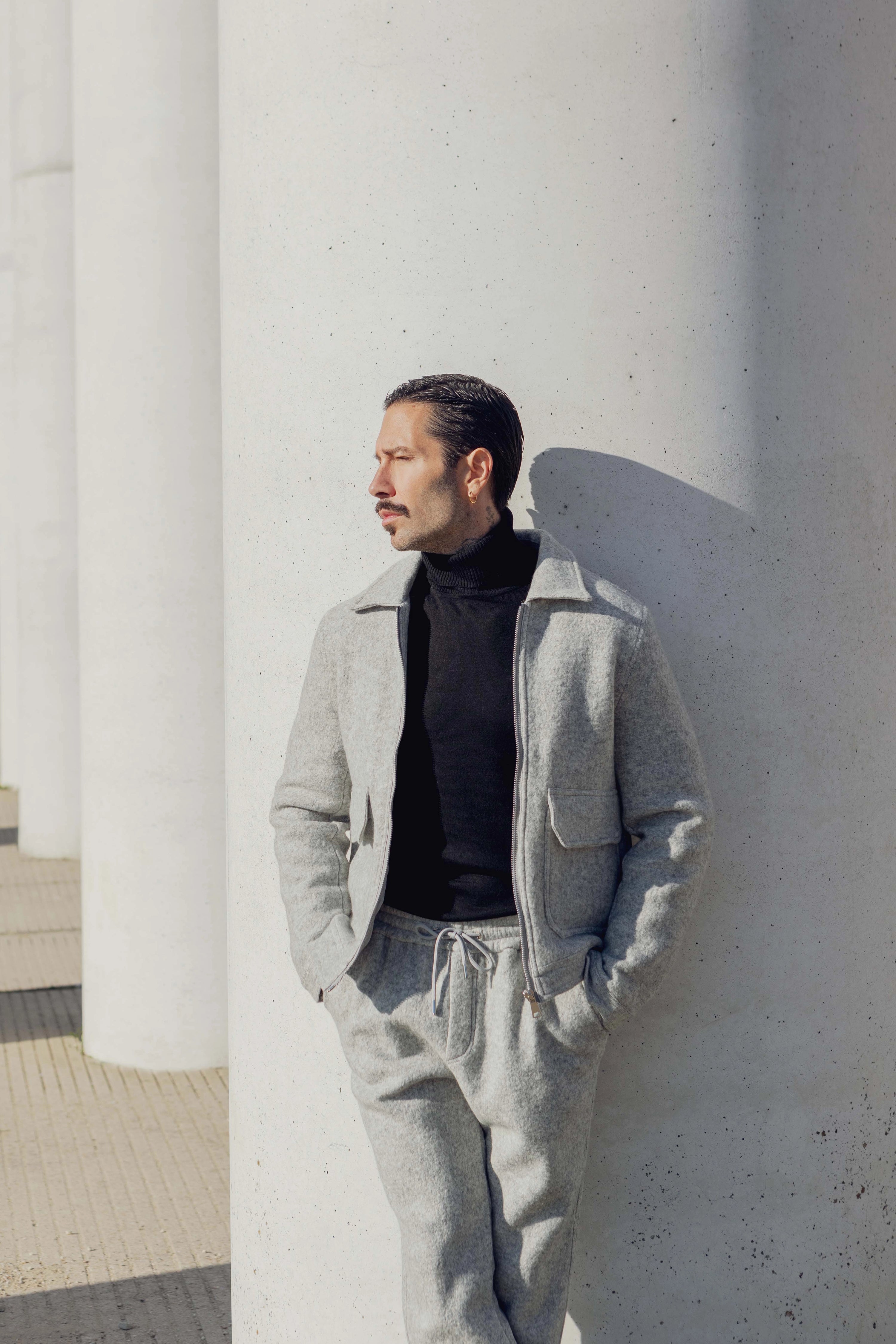 Veste à zip homme avec poches verticales