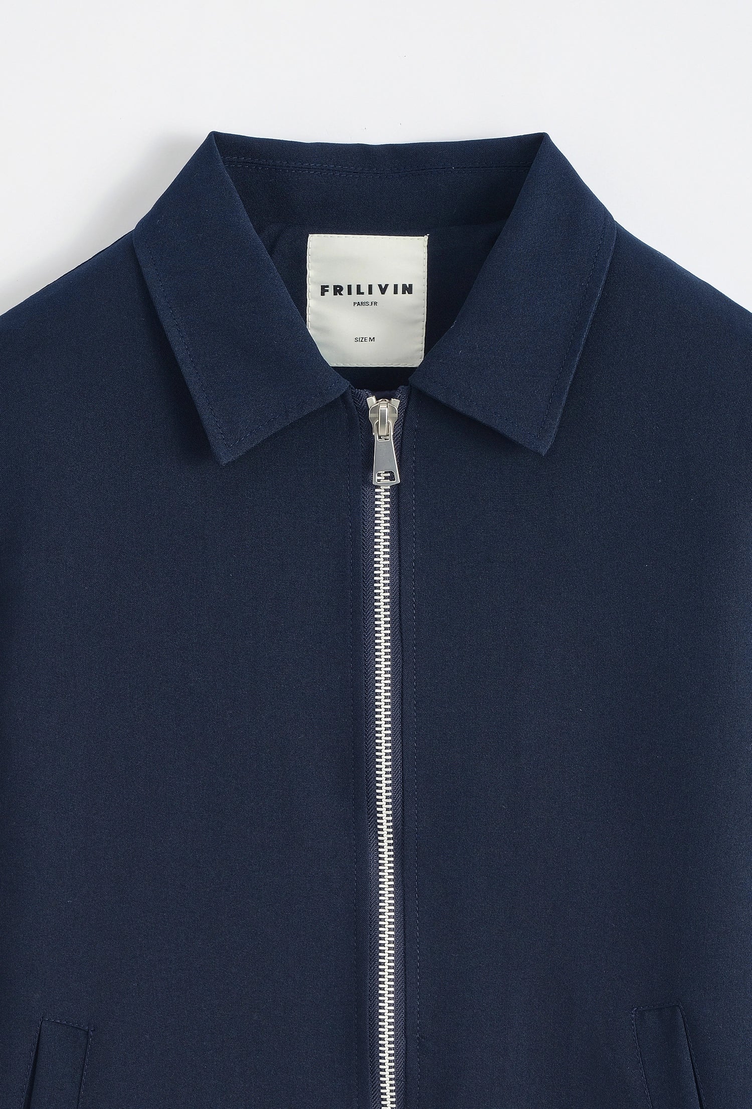 Veste à zip homme couleur uni