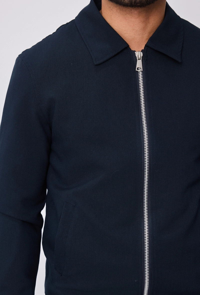 Veste à zip homme couleur uni