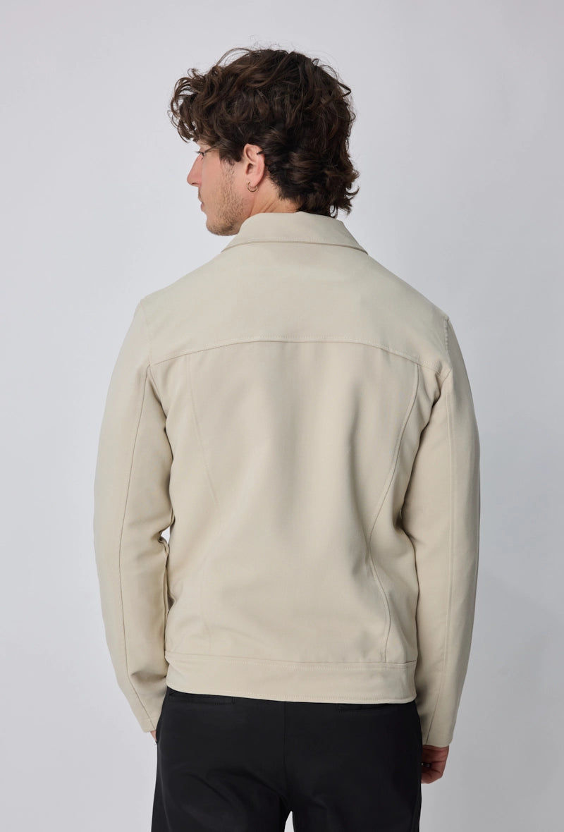 Veste à zip homme couleur uni