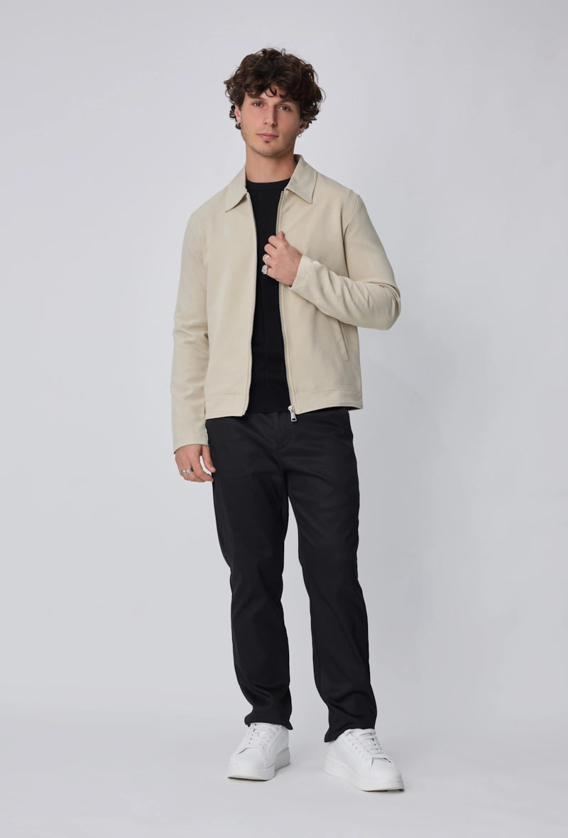 Veste à zip homme couleur uni