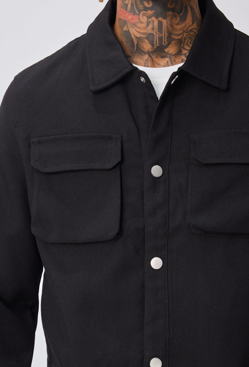 Ensemble veste pantalon uni avec fermeture boutonnée