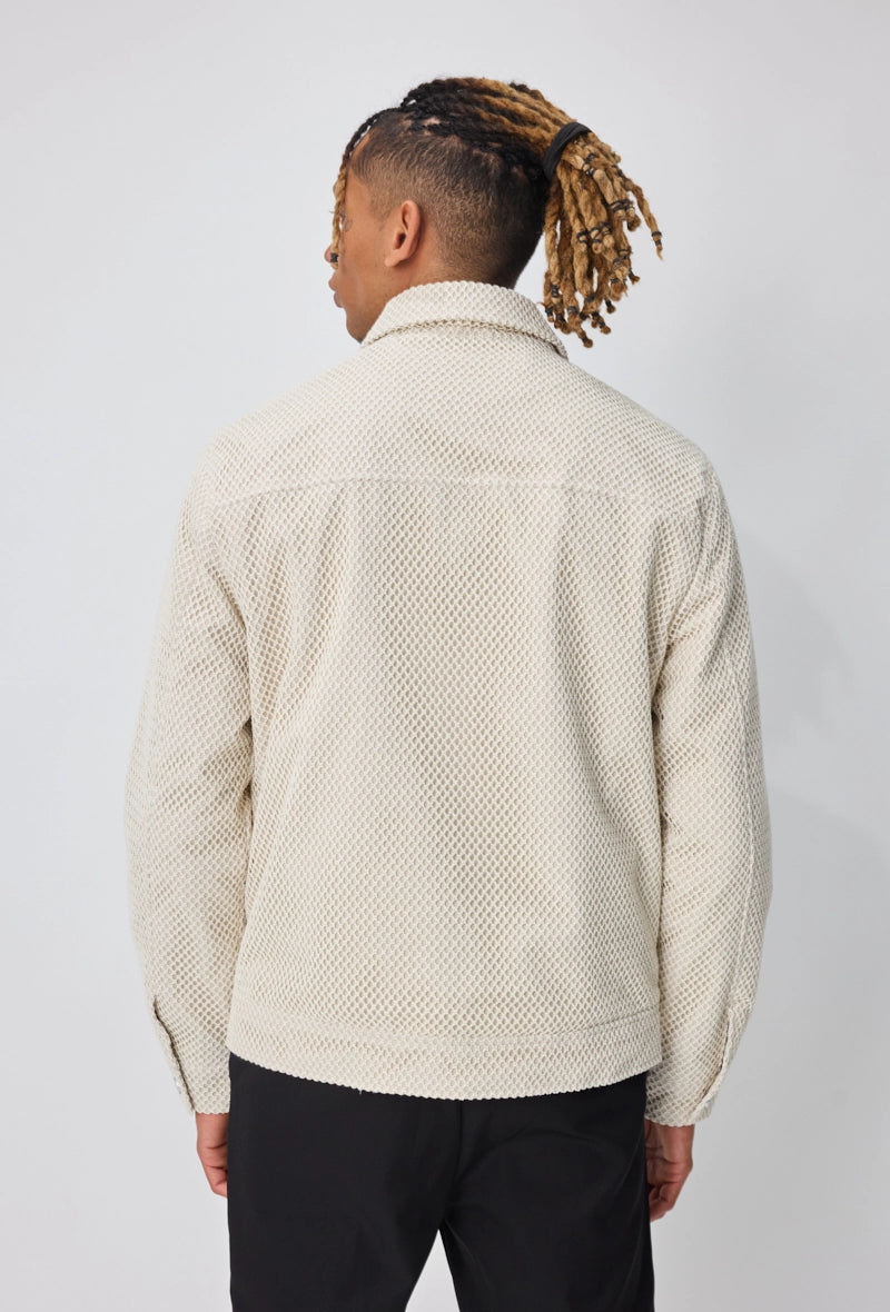 Veste homme uni avec fermeture boutonnée