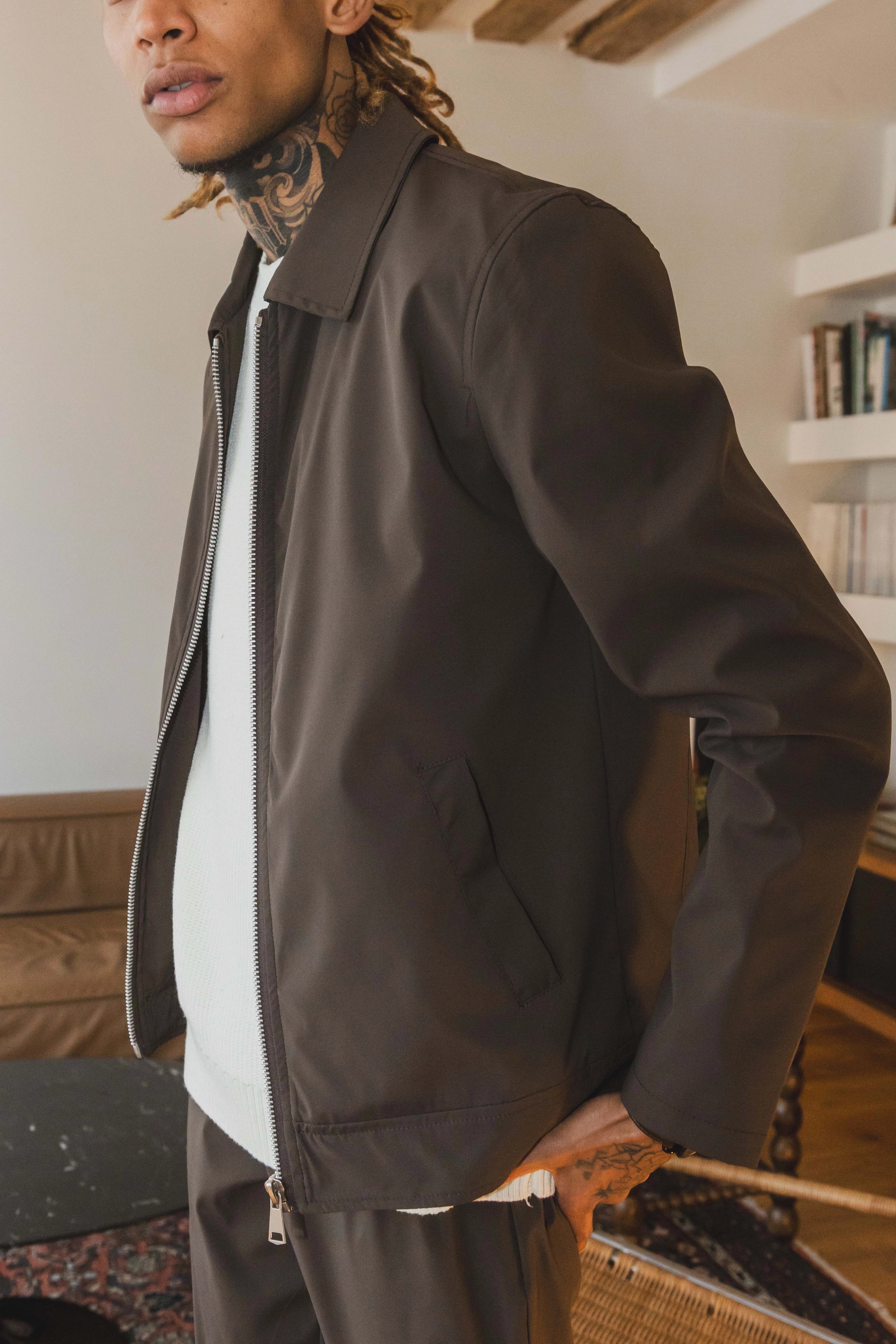 Veste légère à col classique