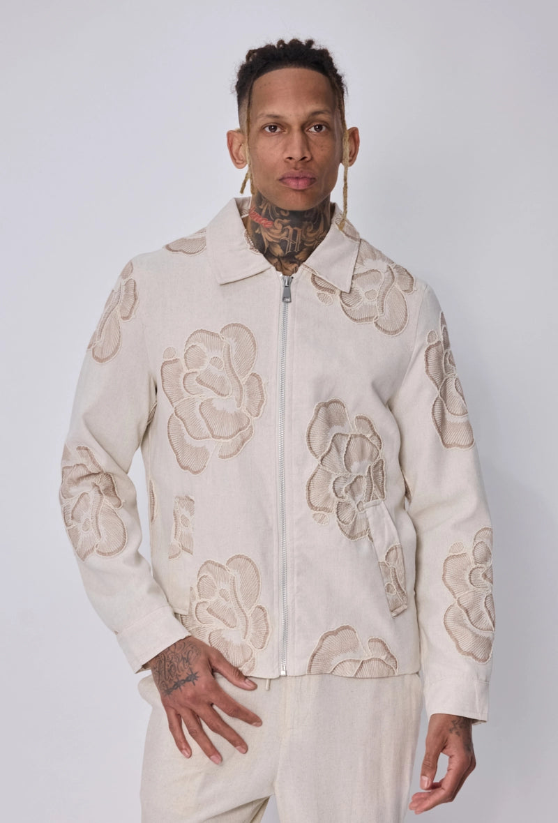 Veste à broderie florale