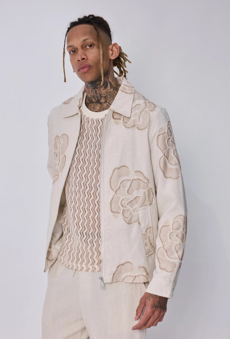 Veste à broderie florale