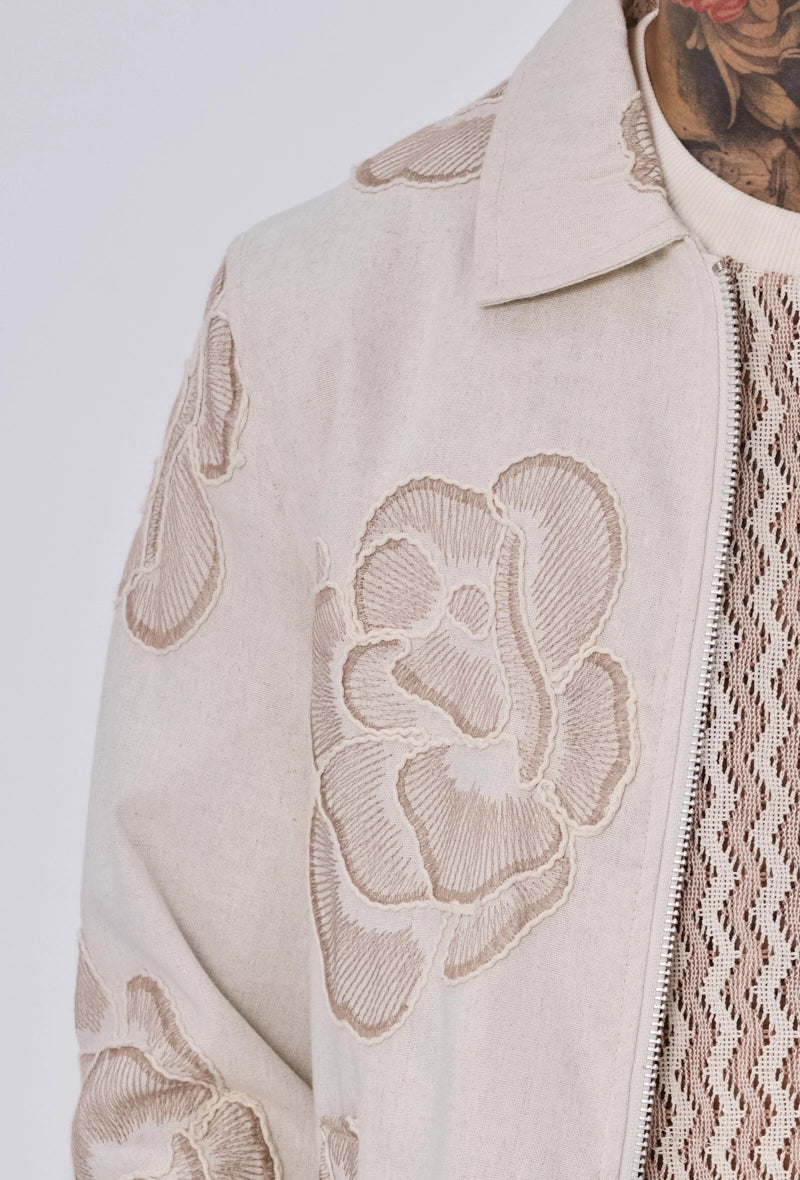 Veste à broderie florale