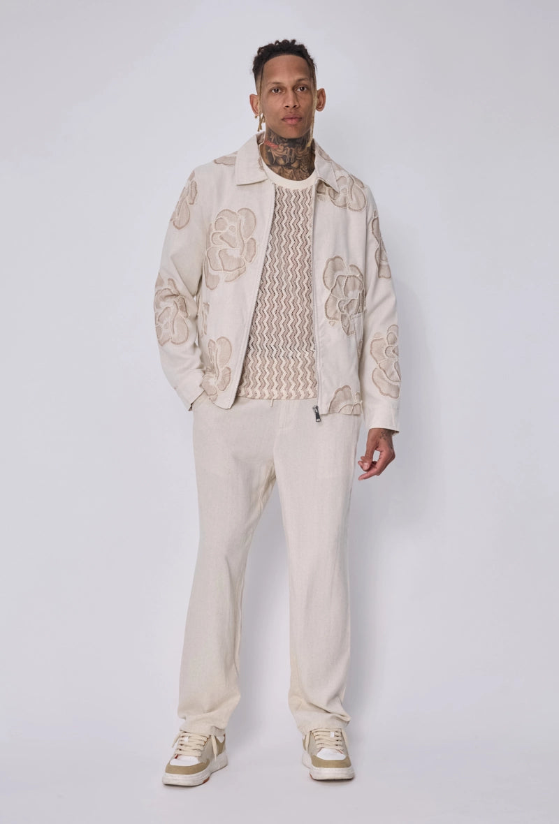 Veste à broderie florale
