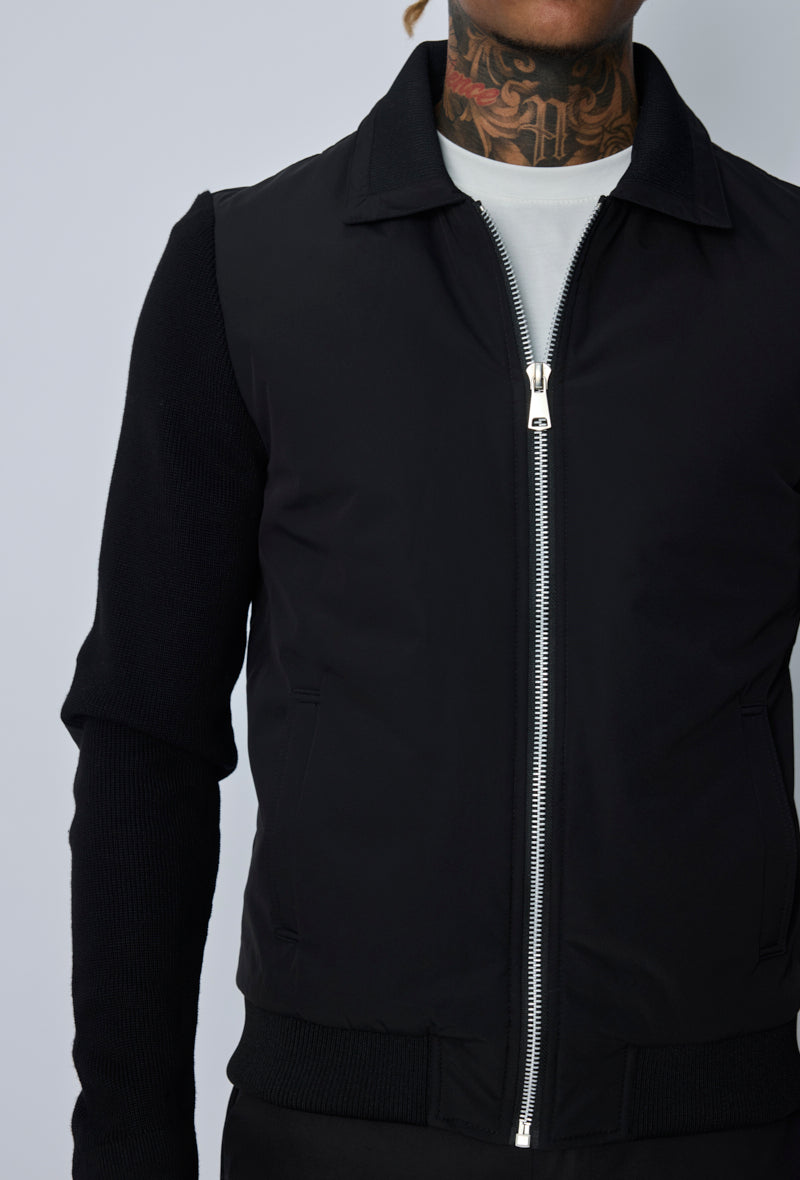 Blouson zippé col polo