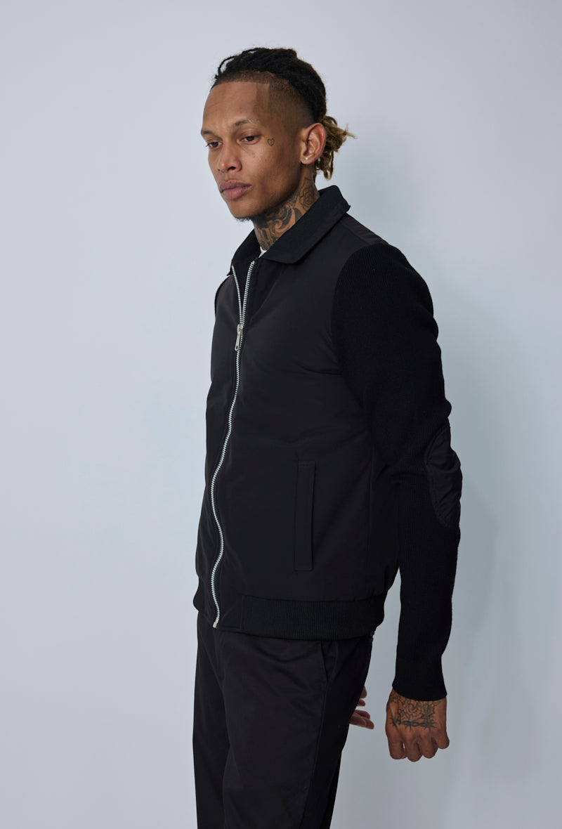 Blouson zippé col polo