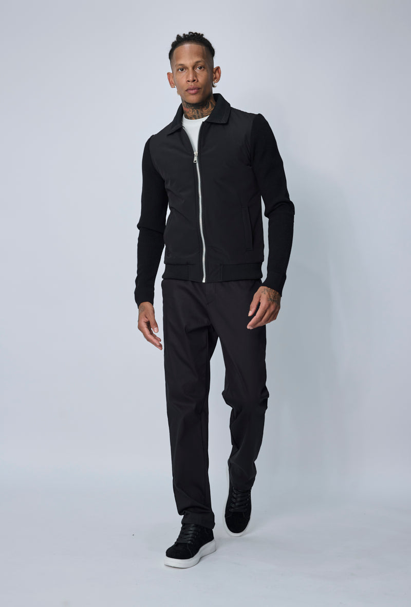 Blouson zippé col polo