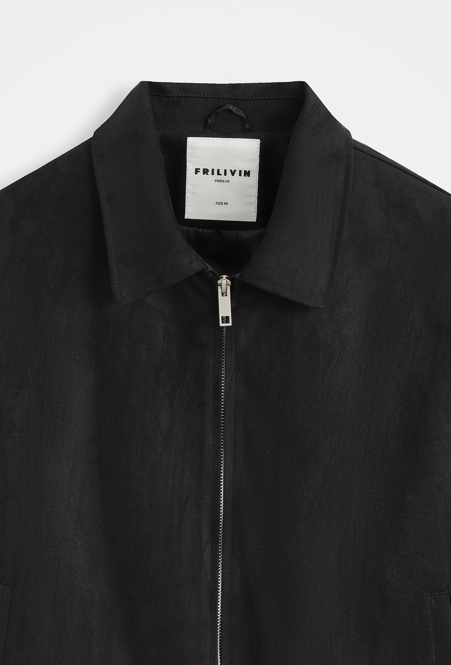 Veste minimaliste en simili daim élégance et simplicité