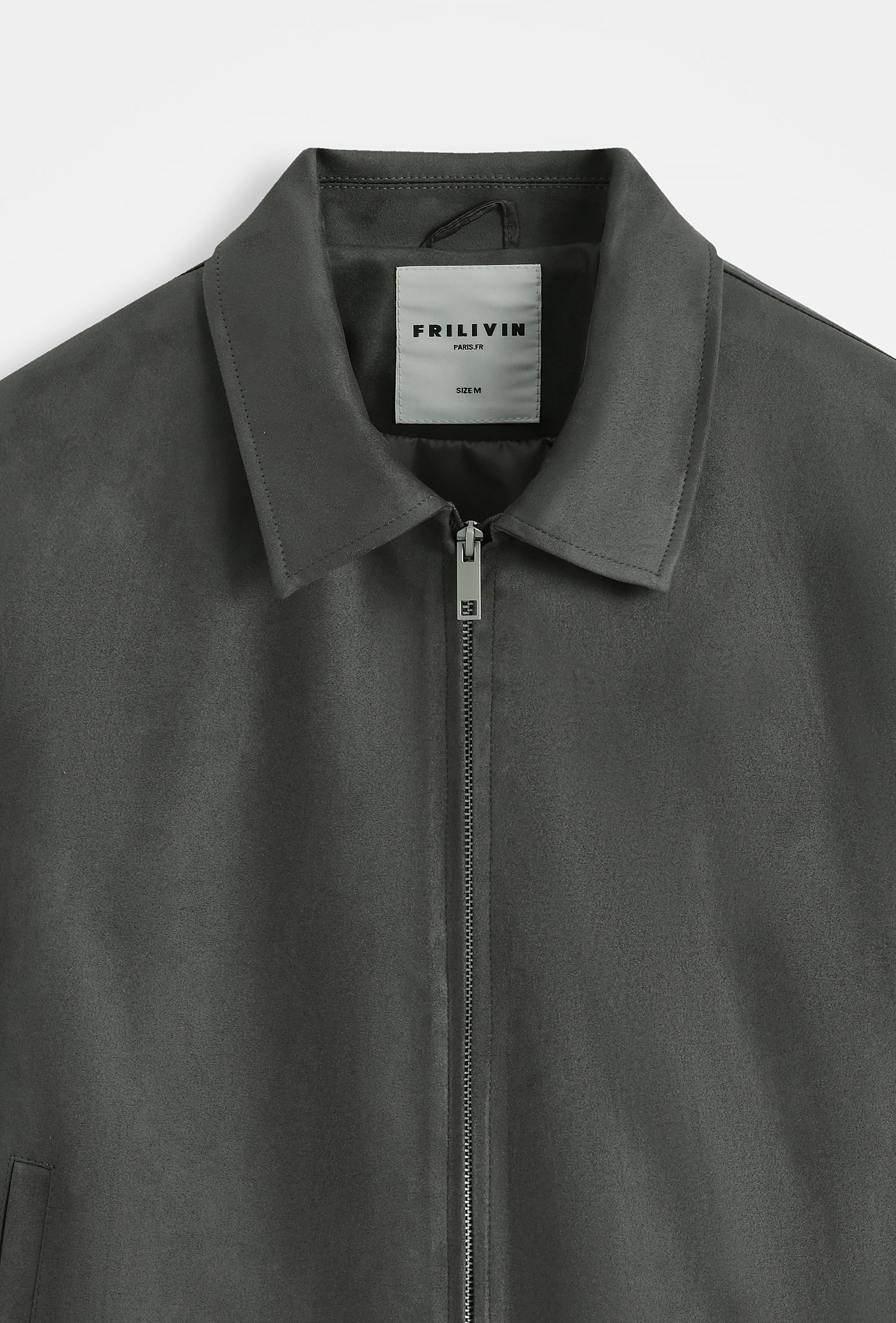 Veste minimaliste en simili daim élégance et simplicité