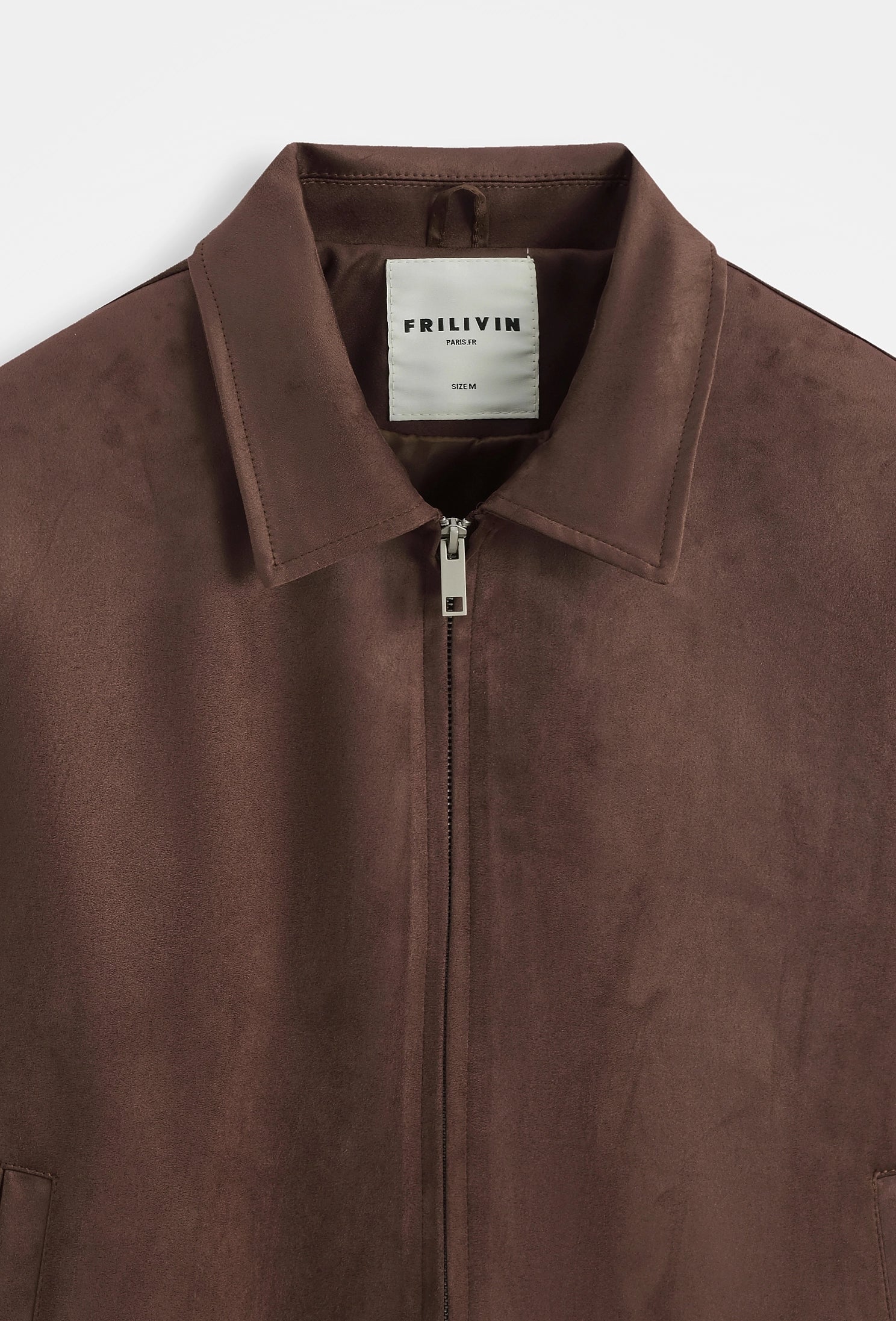 Veste minimaliste en simili daim élégance et simplicité