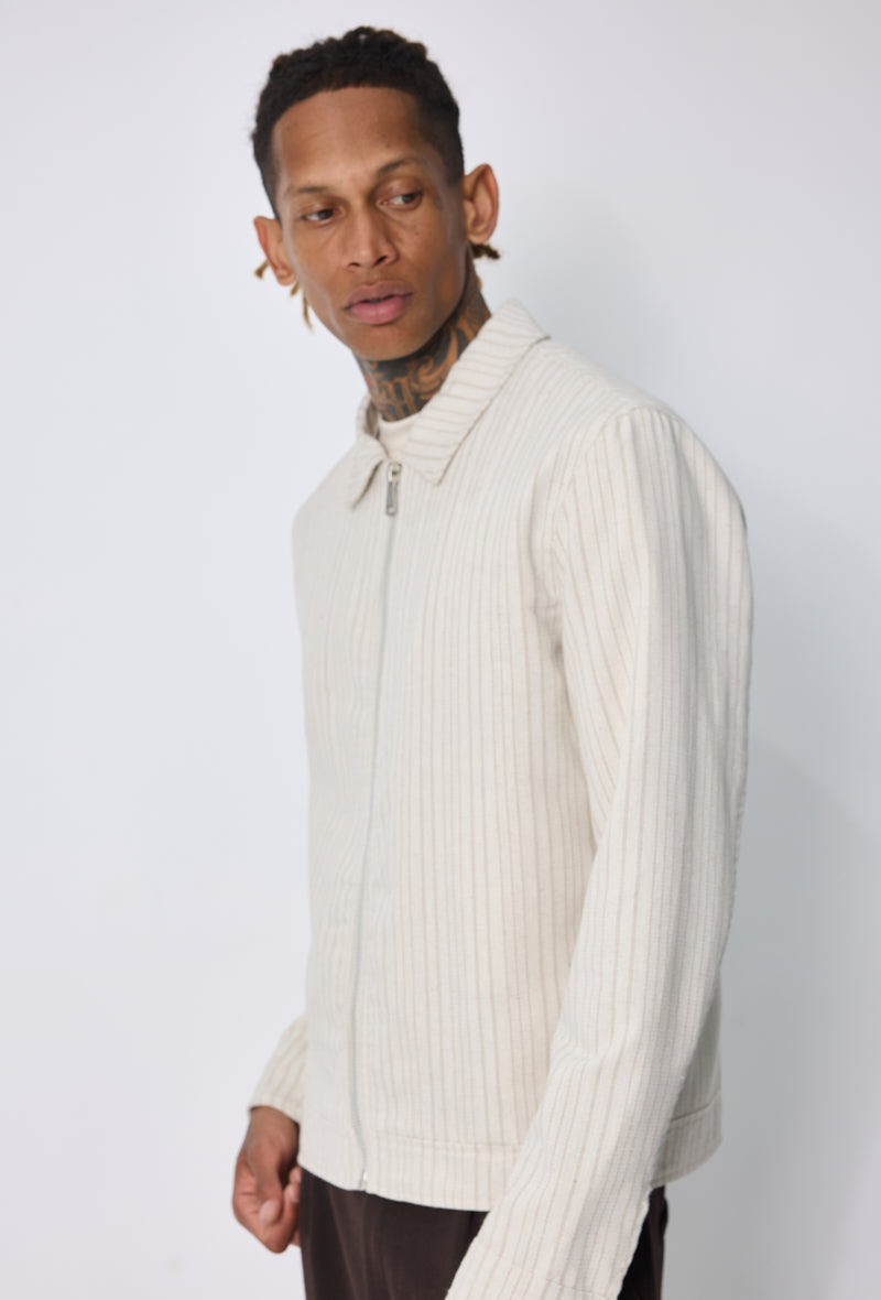 Veste zippée rayée