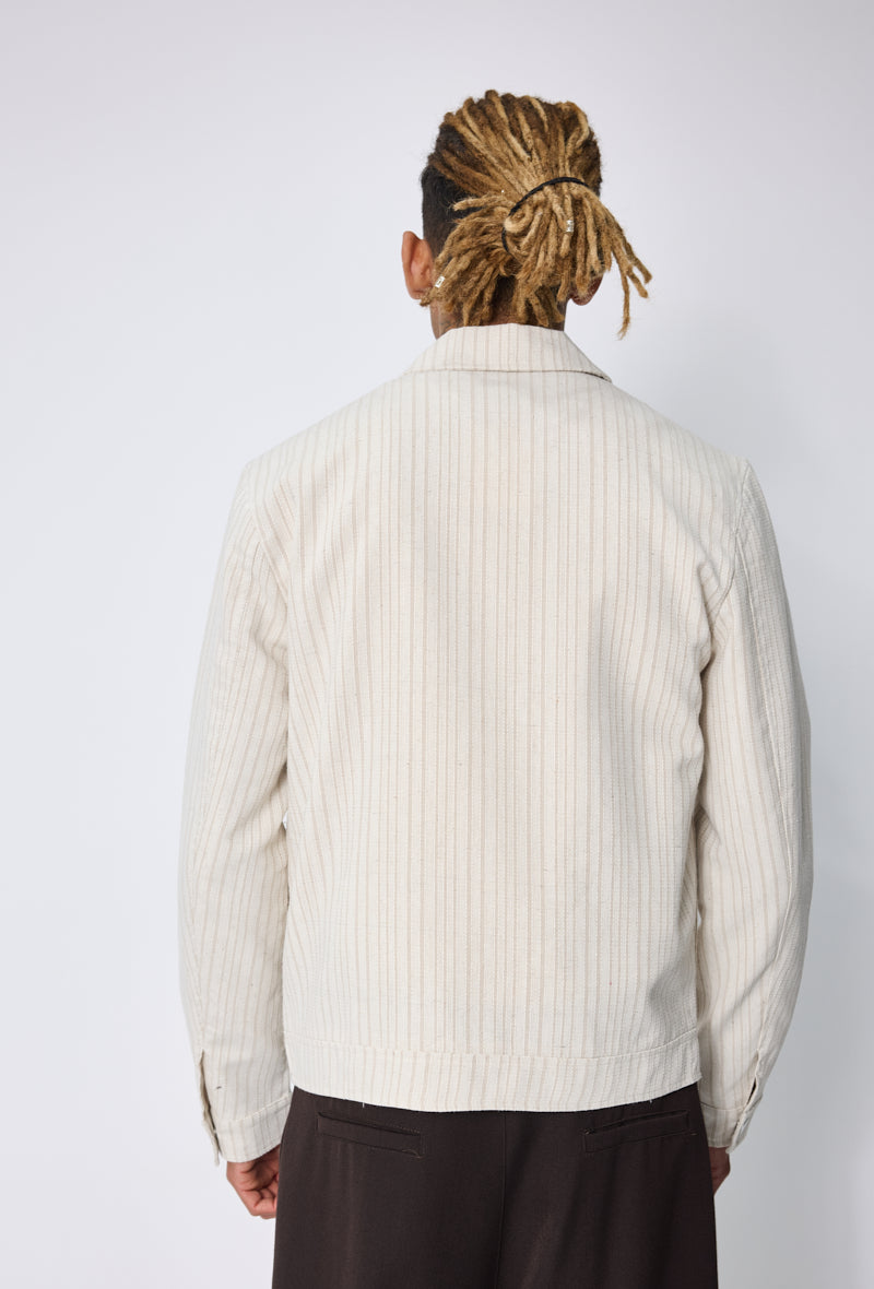 Veste zippée rayée